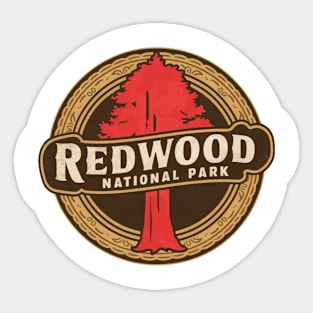 Redwood National Park Retro Sticker
